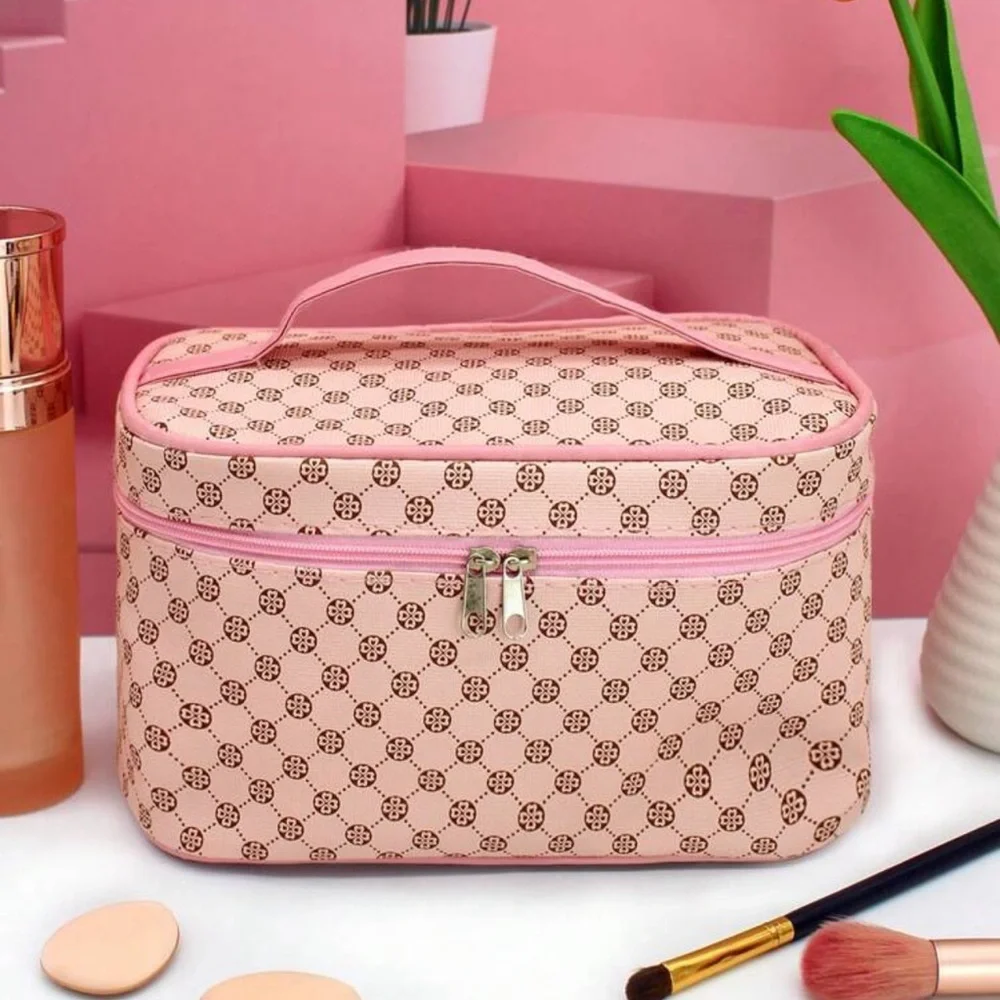 Pink Design Fashion Inspired Cosmetic Travel Makeup Bag, NWT